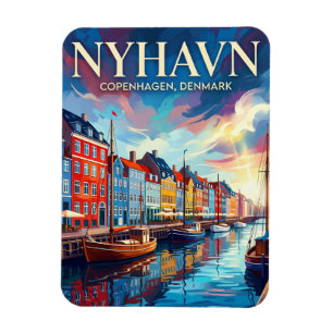 Nyhavn-Wasserfront Dänemark Magnet