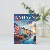 Nyhavn-Wasserfront Dänemark Postkarte (Stehend Vorderseite)