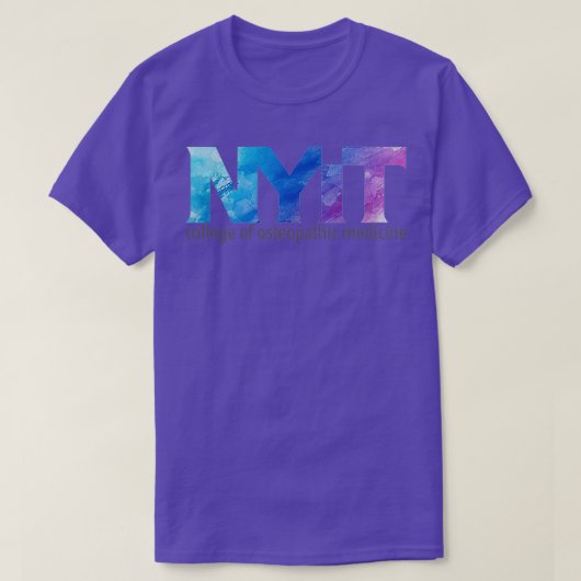 NYITCOM BluePurple Wasserfarbe ohne Stethoskop T-Shirt (Design vorne)