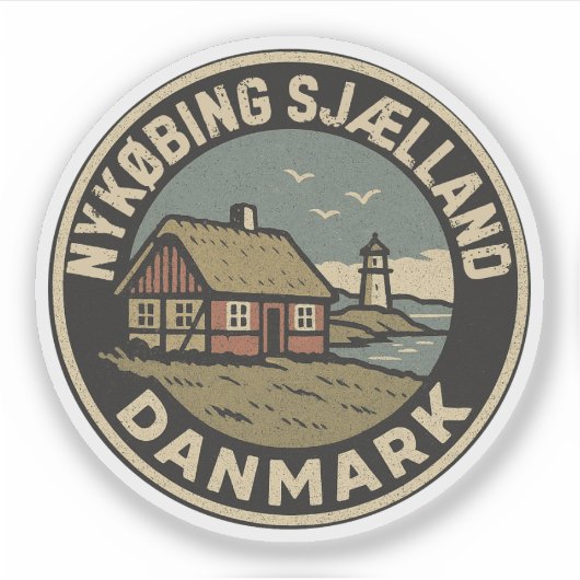Nykøbing Sjælland, Dänemark Danmark Aufkleber (Vorderseite)