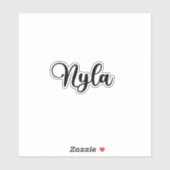 Nyla Name - Handgeschriebene Kalligrafie Aufkleber (Blatt)