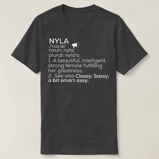 Nyla Name Nyla Definition Nyla Weibliche Bezeichnu T-Shirt (Design vorne)