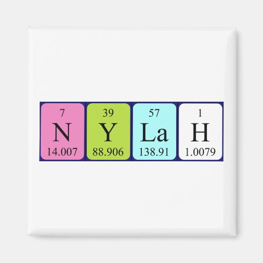 Nylah Periodenmagnet Magnet (Vorne)