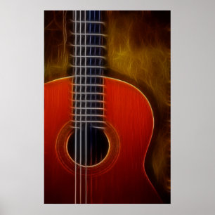 Nylon aufgereihte Gitarre Poster