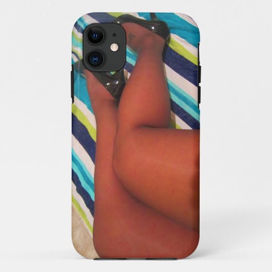 Nylon-Oberschenkel in Shiny Pumps Schuhe Case-Mate iPhone Hülle (Rückseite)