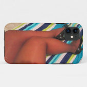 Nylon-Oberschenkel in Shiny Pumps Schuhe Case-Mate iPhone Hülle (Rückseite (Horizontal))