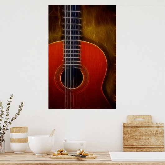 Nylon Stringed Guitar Poster (Küche)