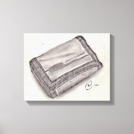 Nylon Wallet Pencil Sketch - Pop Kultur Leinwanddruck (Vorderseite)