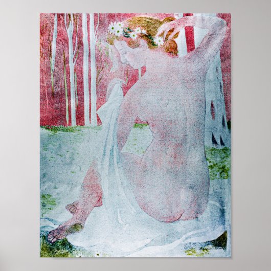 Nymph Crowned with Daisies, Maurice Denis Poster (Vorne)