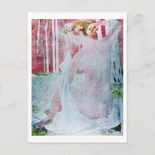 Nymph Crowned with Daisies, Maurice Denis Postkarte (Vorderseite)