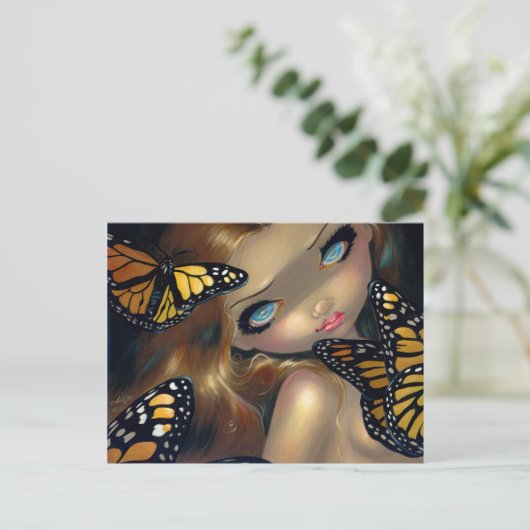 "Nymph mit Monarchen" Postkarte (Stehend Vorderseite)