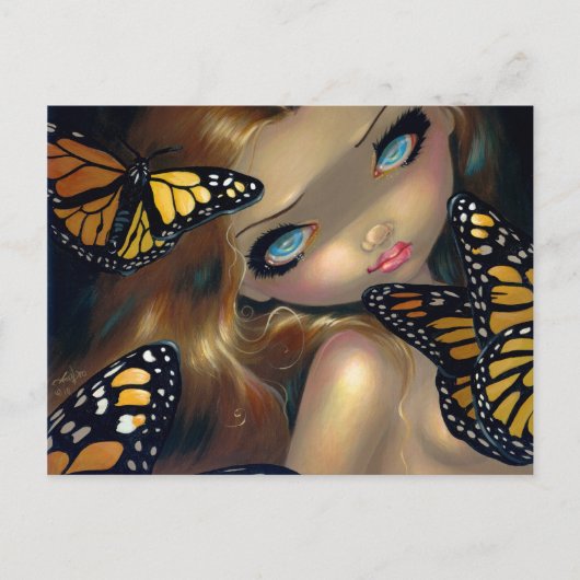 "Nymph mit Monarchen" Postkarte (Vorderseite)