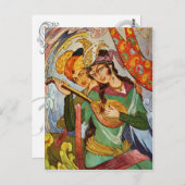 Nymph mit setar Postkarte (Vorne/Hinten)