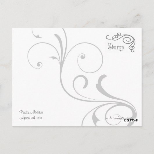 Nymph mit setar Postkarte (Rückseite)