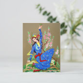 Nymph mit Tasse Postkarte (Stehend Vorderseite)