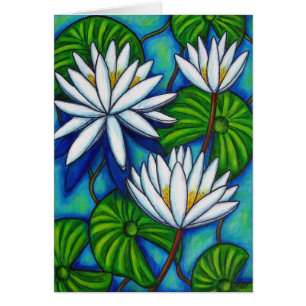 Nymphaea-blaue Gruß-/Anmerkungs-Karte