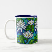 Nymphaea-blaue Kaffee-Tasse Zweifarbige Tasse (Links)