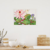 Nymphaea Lotus #1, Pink, Lily Pad, Tanigami Konan, Poster (Küche)