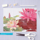 Nymphaea lotus, Decoupage Seidenpapier (Handwerk)
