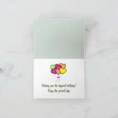 Nymphaea lotus, Glücklicher Geburtstag Karte (Innenseite)