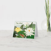 Nymphaea lotus, Glücklicher Geburtstag Karte (Vorderseite)