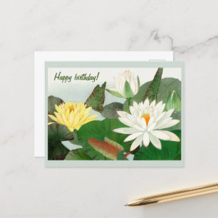 Nymphaea lotus, Glücklicher Geburtstag Postkarte