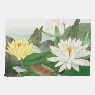 Nymphaea lotus, Japanischer Holzschnitt, 1917 Geschirrtuch
