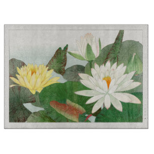 Nymphaea lotus, japanischer Holzschnitt, 1917 Schneidebrett