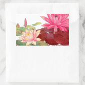 Nymphaea lotus, rechteckiger aufkleber (Tasche)