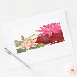 Nymphaea lotus, rechteckiger aufkleber