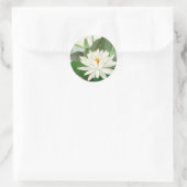 Nymphaea lotus runder aufkleber (Tasche)
