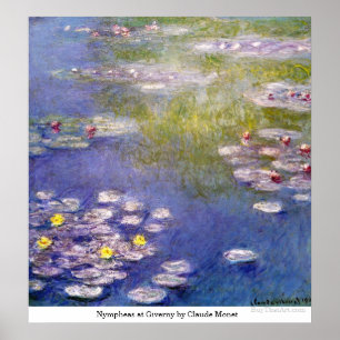 Nympheas bei Giverny durch Claude Monet Poster