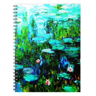 Nympheas Water Lilien Monet Foto Binder Notizblock