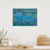 Nymphéas - Water Lilies von Claude Monet Poster (Küche)