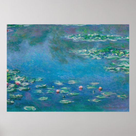 Nymphéas - Water Lilies von Claude Monet Poster (Vorne)
