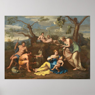 Nymphen & Child Jupiter - Nicolas Poussin Fine Art Poster