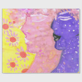 Nymphen Folk Art von AnyaC Geschenkpapier (Flach)