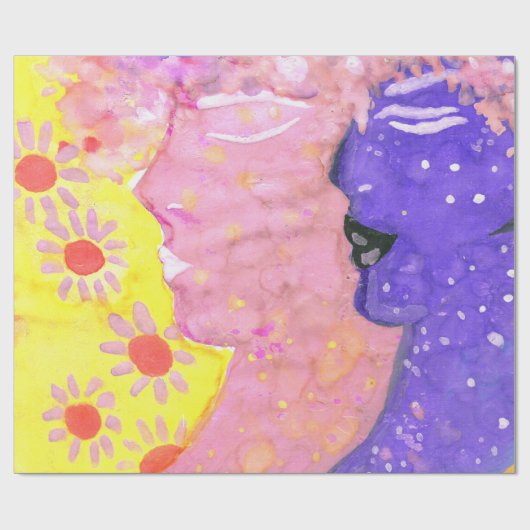 Nymphen Folk Art von AnyaC Geschenkpapier (Flach)