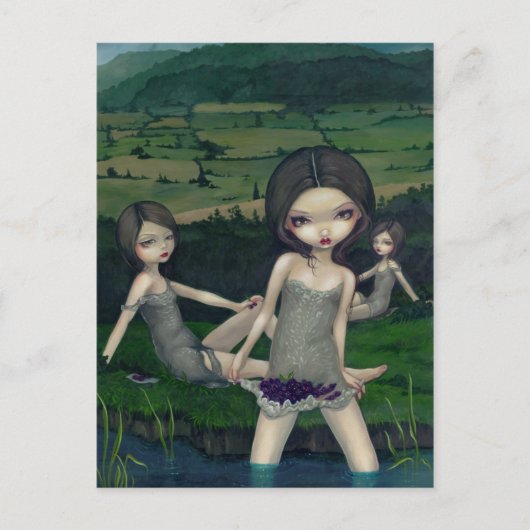 "Nymphen sammeln Berries" Postkarte (Vorderseite)