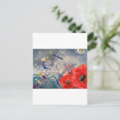 Nymphen und Dragonfly Wasserfarbenmalerei Postkarte (Stehend Vorderseite)