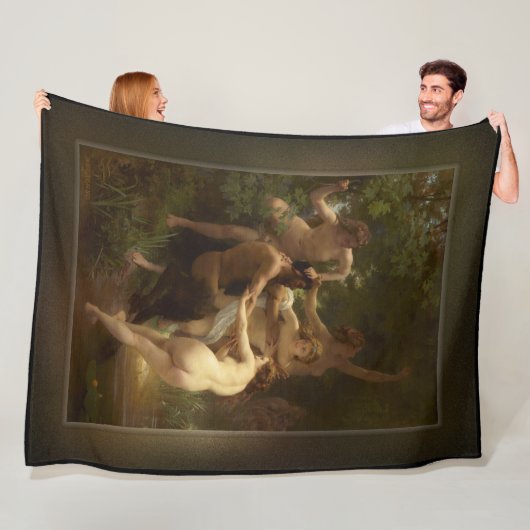Nymphen und Satyr von William-Adolphe Bouguereau Fleecedecke (Beispiel)