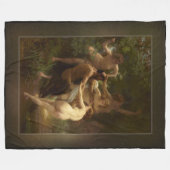 Nymphen und Satyr von William-Adolphe Bouguereau Fleecedecke (Vorderseite (Horizontal))