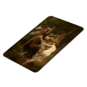 Nymphen und Satyr von William-Adolphe Bouguereau Magnet (Linke Seite)