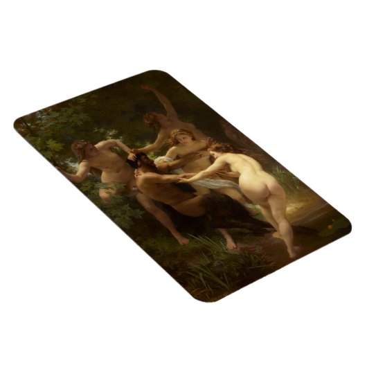 Nymphen und Satyr von William-Adolphe Bouguereau Magnet (Rechte Seite)