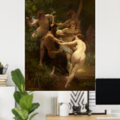 Nymphen und Satyr von William-Adolphe Bouguereau Poster (Heimbüro)