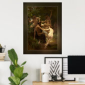 Nymphen und Satyr von William-Adolphe Bouguereau Poster (Heimbüro)