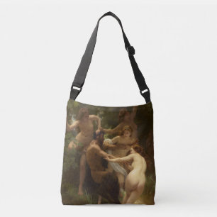 Nymphen und Satyr von William-Adolphe Bouguereau Tragetaschen Mit Langen Trägern