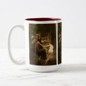 Nymphen und Satyr von William-Adolphe Bouguereau Zweifarbige Tasse (Links)