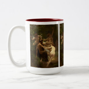 Nymphen und Satyr von William-Adolphe Bouguereau Zweifarbige Tasse