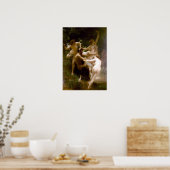Nymphen und Satyr, William-Adolphe Bouguereau Poster (Küche)